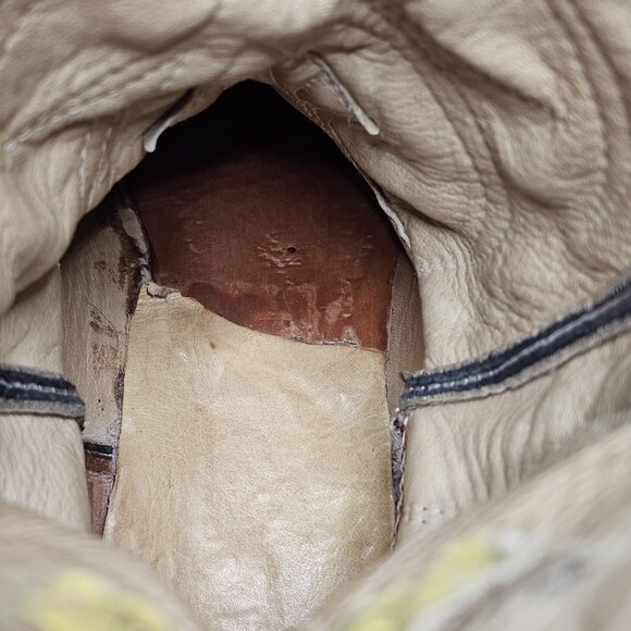 Stewart Boot Co 1977 VTG Hand Made Black Cowhide Leather Cowboy Boots Mens 8.5EE - Picture 7 of 14